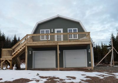 Double Garage with Foundation and Living Space Above